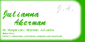 julianna akerman business card